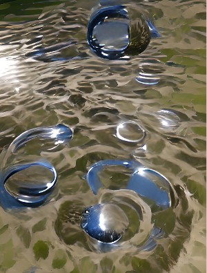 circles made of water