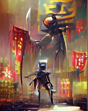 dark robot ninja